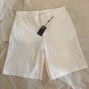AX ARMANI EXCHANGE BERMUDA MENS WHITE SHORTS NEW